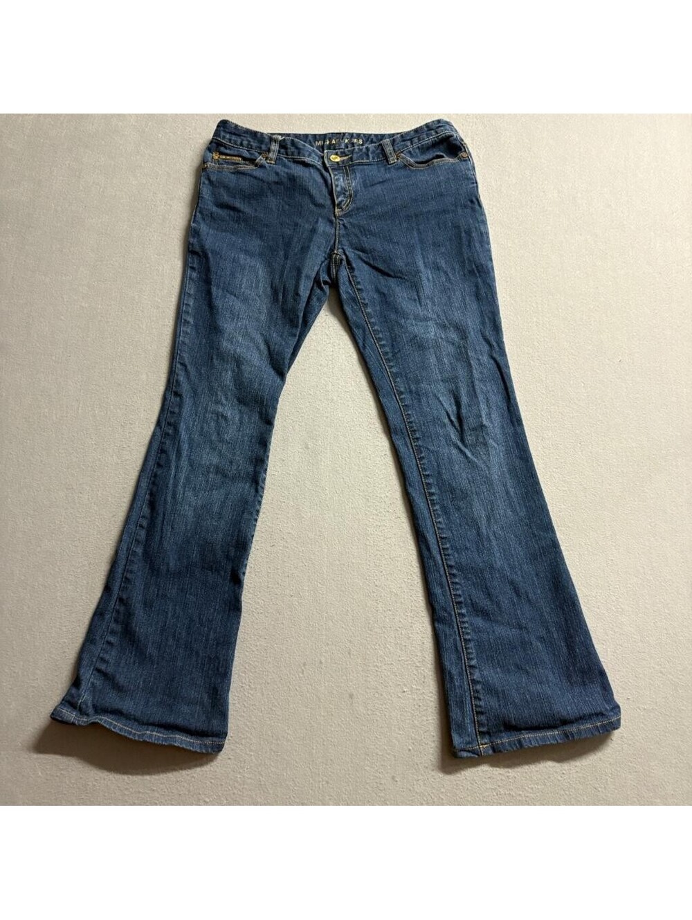 Michael Kors Studded Pocket Bootcut Jeans Womens Size 4 Blue Denim Stretch